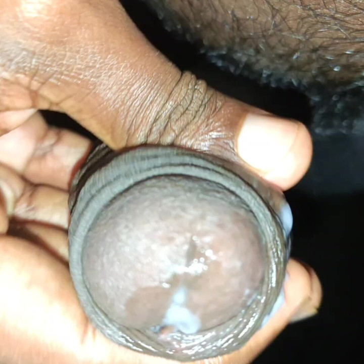 Playing with my dick and cumming at night