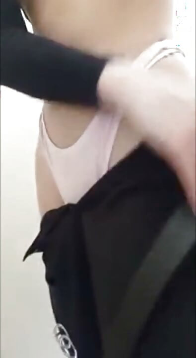 Girl undresses in the club toilet