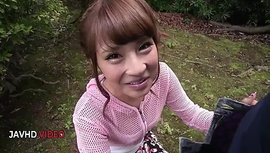 Anna Anjos explosive blowjob-show im freien in japan!