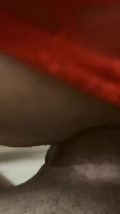 Horny Asian in red stockings sucks deep, licks balls and jumps on a big cock with her tight pussy. POV 4K | Clip 1