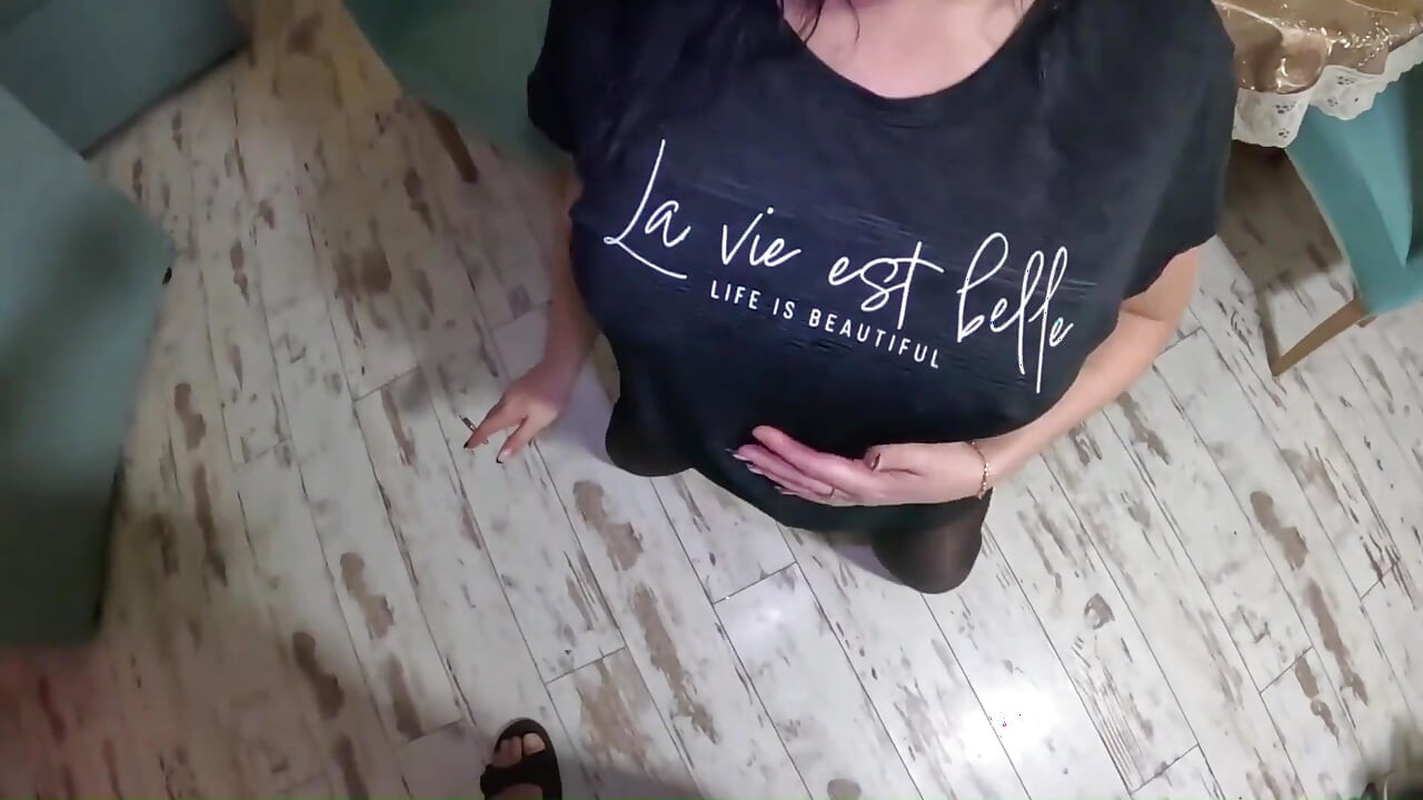 Smoking, Masturbation & Triple Facial on My Pantyhose & Shirt - Hardcore Fetish Play