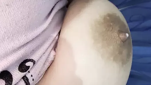 I spank my big tits and milk them very delicious