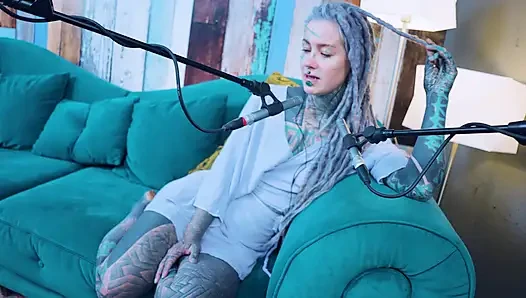 I talk about K - Kindness - ASMR podcast SFW talking goth skinny girl dreadlocks tattoo model inked girl