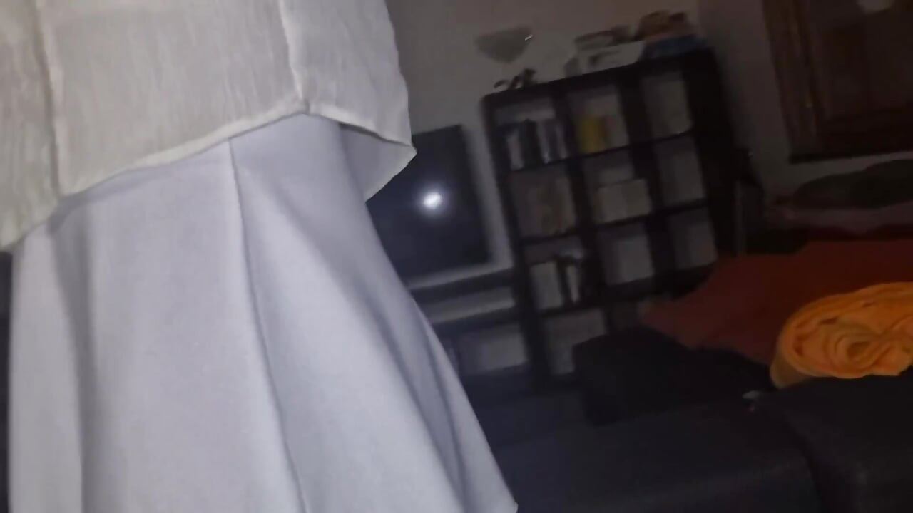 White Short Skirt Ass Watcher