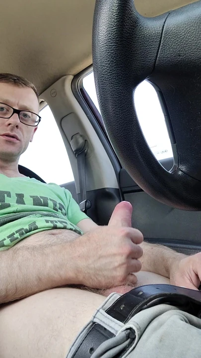 Jerking off in the car