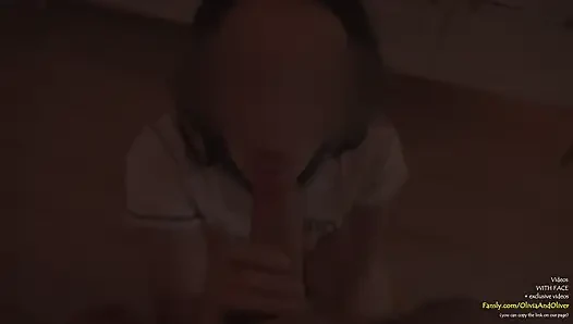 Late Night Blowjob After Party came on Tongue