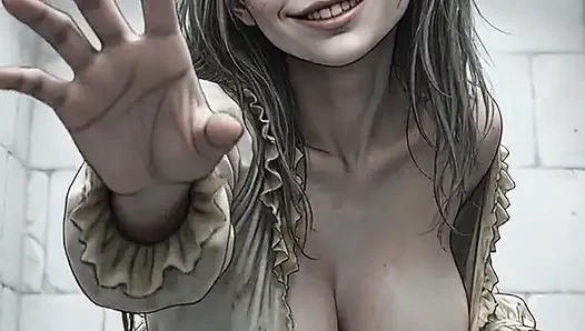 Тугая грязная лысая задница 18-летней Emily, киска из Re9 быть сексуально гнусной