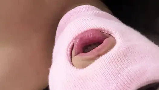 Masked Dirty Bitch Fucks Her Pussy