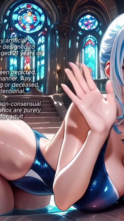 A Water Goddess Begs for Your Cock, Teasing to Deepthroat, Hard Fuck and Massive Facial