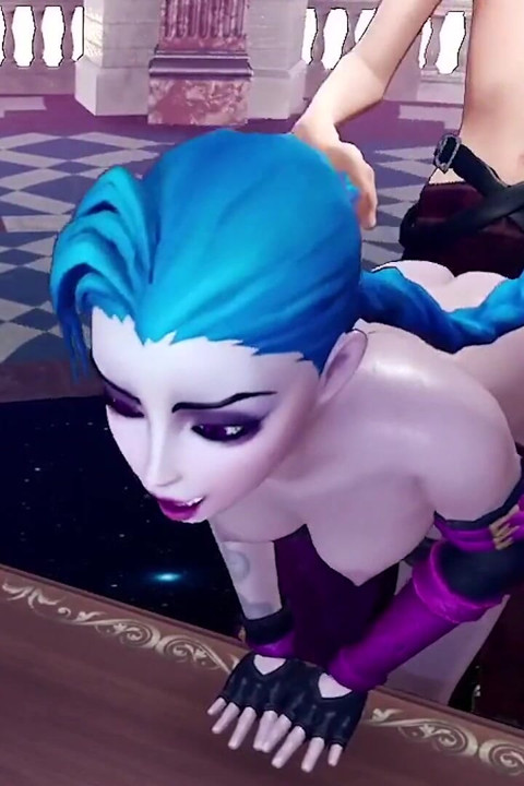 Pieprzony Jinx od tyłu - League of legends: Parodia porno 3D