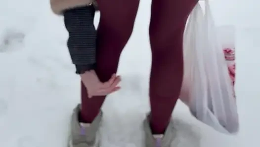 Pussy on the snow