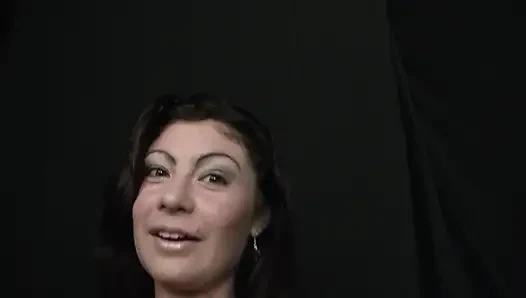 Brunette first threesome with 10 inch cocks 5075