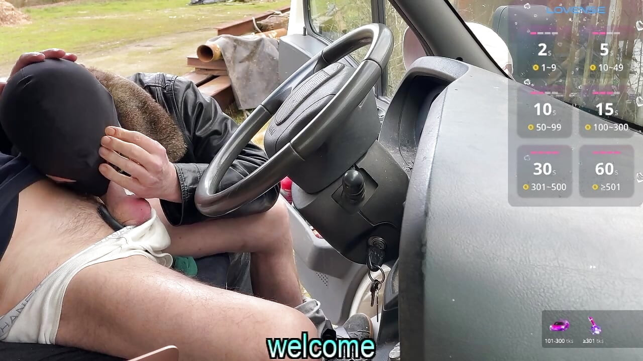 Showing Off My Big Bulge in My Truck - He Ends Up Sucking Me Hard