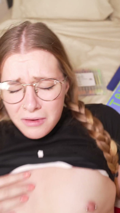 Stepsister needs extra help studying anatomy | Clip 1