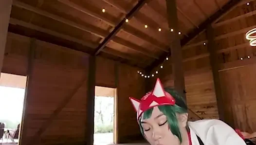 Vrcosplayx kimmy kim sebagai overwatch 2 kiriko ingin kelancaran salah paham dengan gairah murni bagian 1
