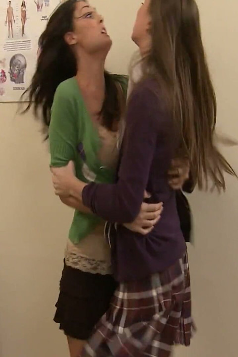 Teen Kitties Scene-4_brunette Lesbian College Students Fuck in Class Until They Cum.