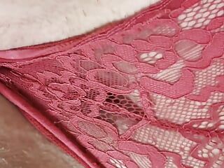 Red Lace Panty Play