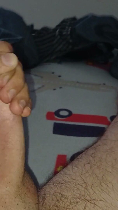 A good handjob, with a big white cock, crooked and stubborn | Clip 1
