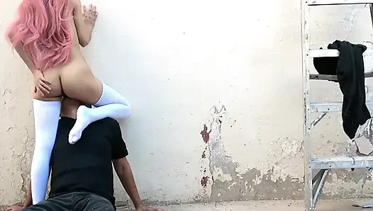Squirting on My Boyfriend's Face in a Public Alley