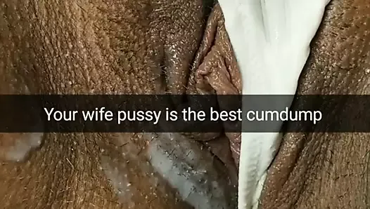 Your cheating wife’s pussy is the best cum dump for strangers!