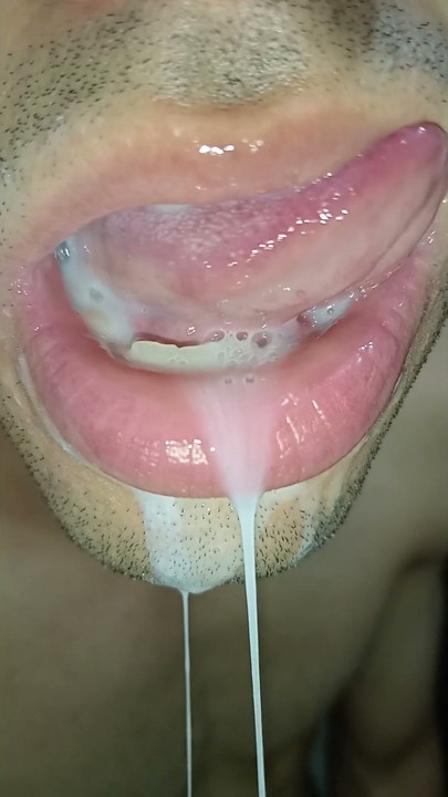 Cum in my mouth, play with your cum, and swallow it, sexy, femboy, trans, gay naughty, tongue, sloopy, six pack, fitness teen | Clip 1