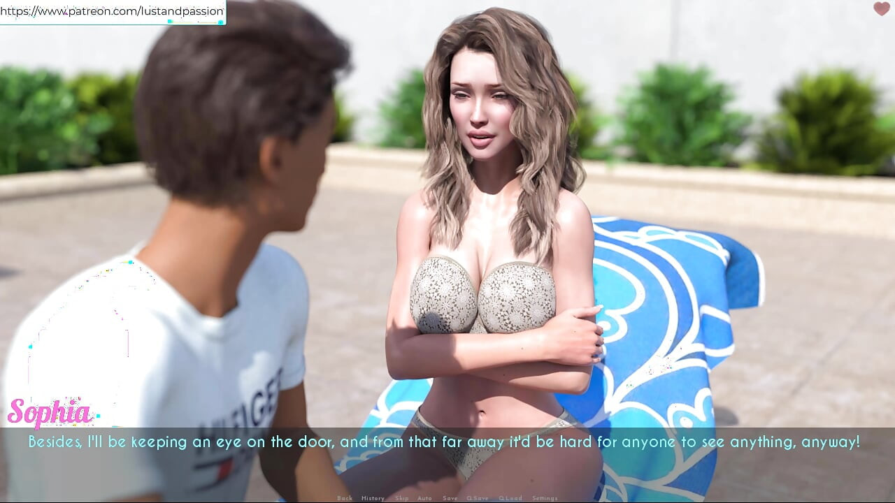 Awam - sam membantu sophia dengan rumput mendapatkan pemandangan yang indah