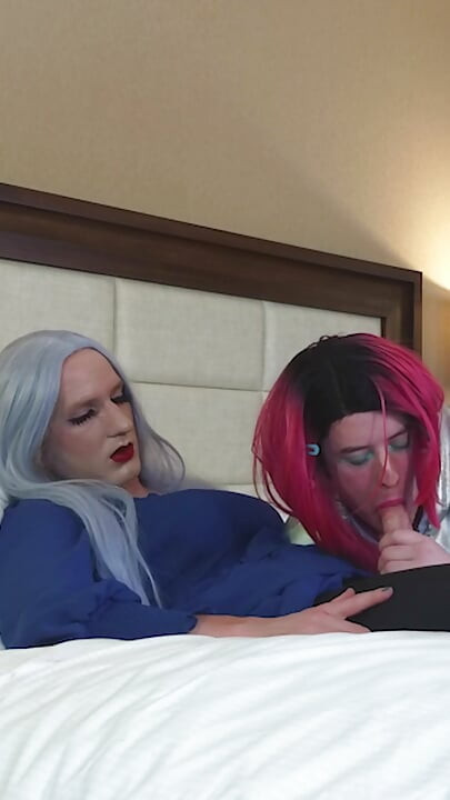 Gorgeous Femboy Goddess Gets Blowjob From Trans Kelsey Masters - Compilation 2