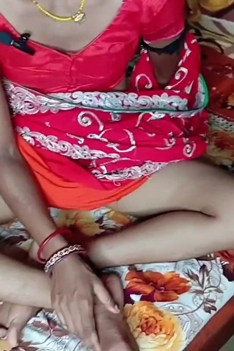 My Friend's Wife Came Over; She Was Wearing a Red Saree and a Red Panty-and-bra Set. I Lubed Her up and Pounded Her Hard