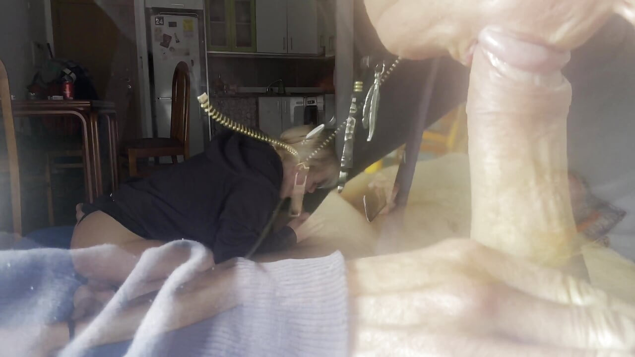 Little Spanish Blonde Pegging with Husband