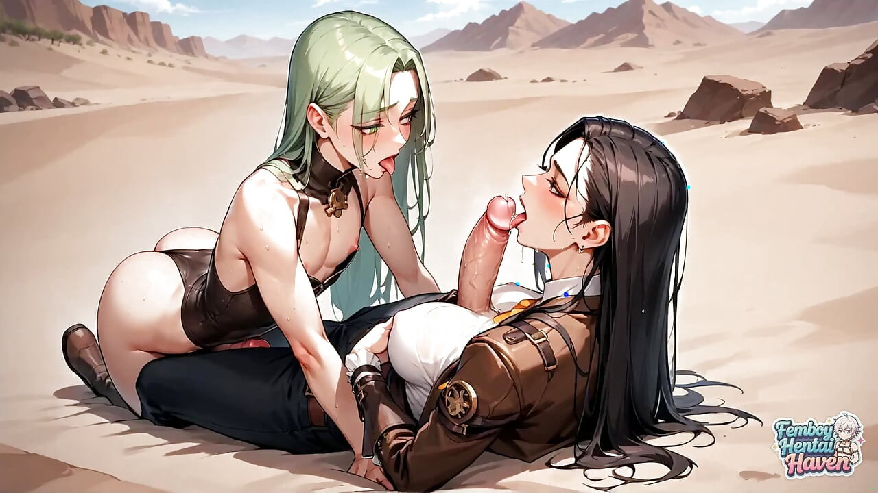 Transvestite Desert Cumshot Spectacle! a Nude Femboy Bangs a Slutty Hoe in a Super-hot Porn Video!