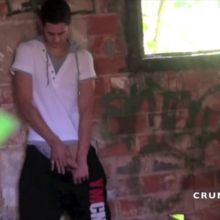 Real straight boy fucking gay in exhib outdoor place