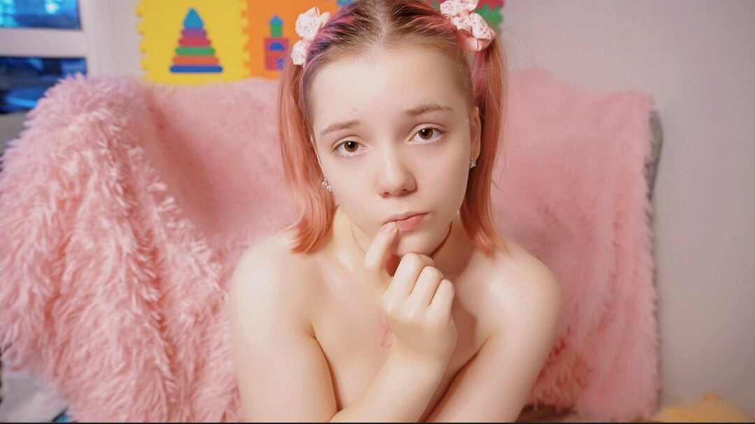 Teen Girl showing her Growing Young Tits to step Daddy