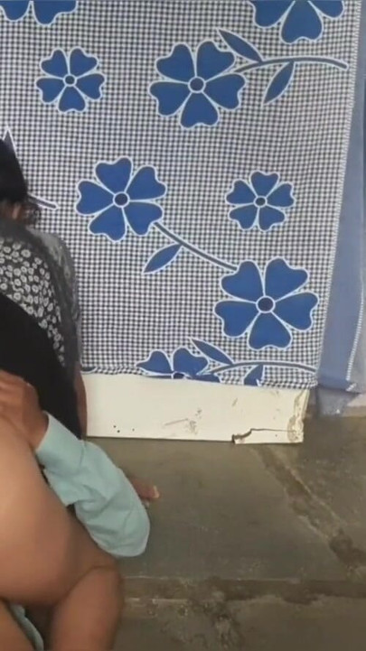 Captivating moment from "The father-in-law made the son's housewife ride his cock and made a horse and fucked the"
