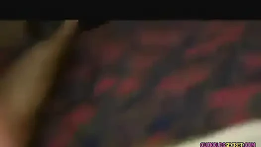 Cuckolds Secrets - Sissy watching wife in threesome