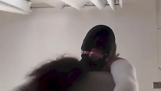 Blindfolded and Gagged MILF Gets Fucked in the Pussy and Mouth