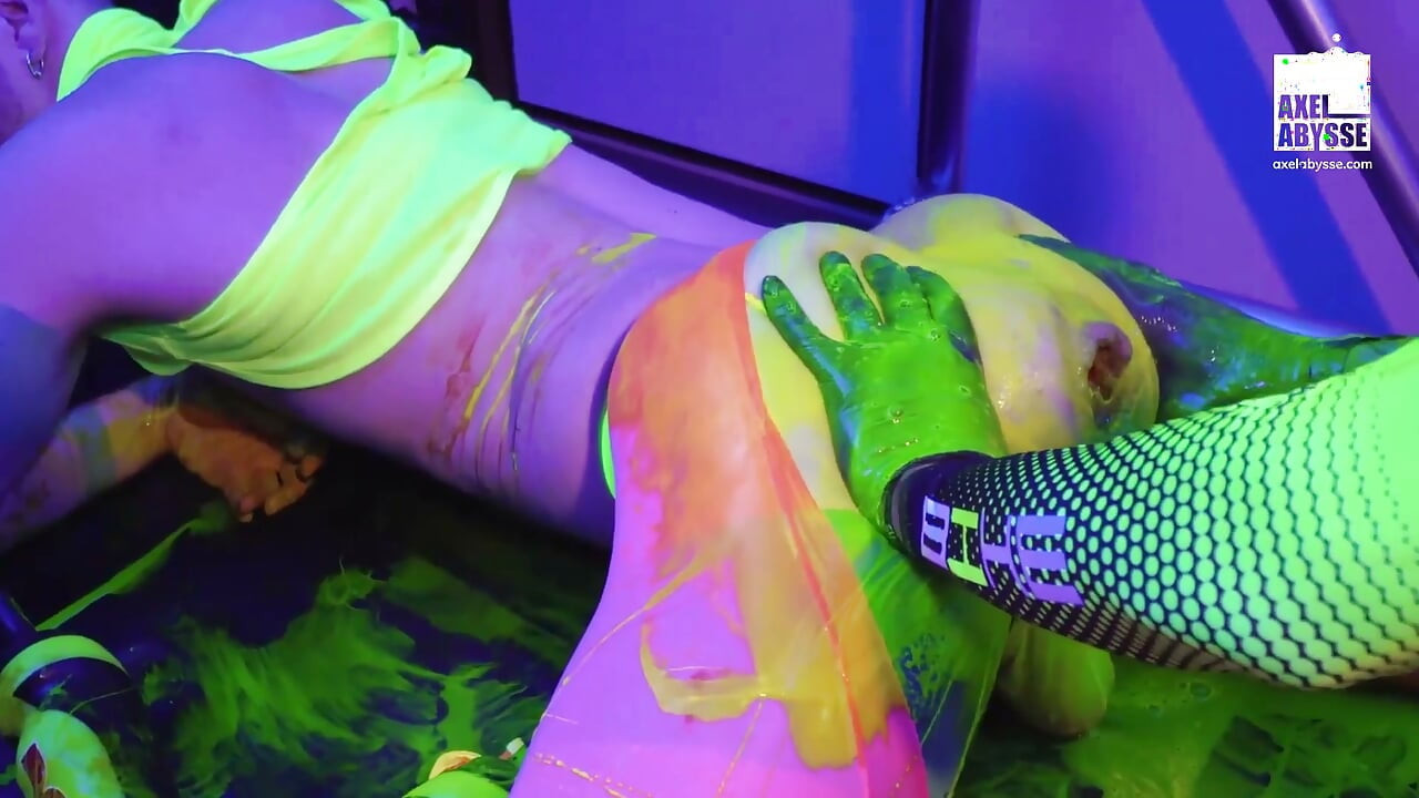 Under Neon Lights Nasty Axel Abysse And Lawrence Knight Mutually Fist Fuck