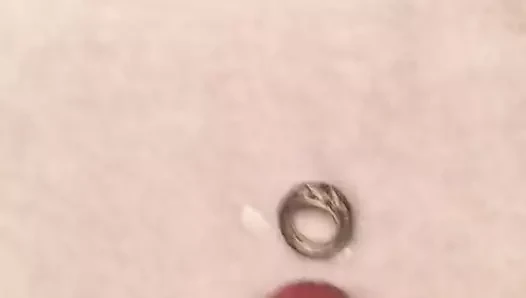 Cumming on wedding ring.