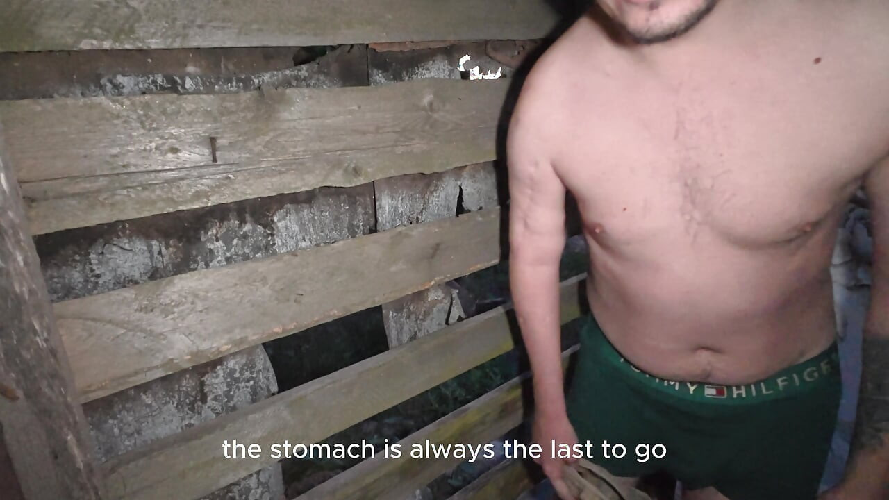 Soapy naked bodies in a rural shower