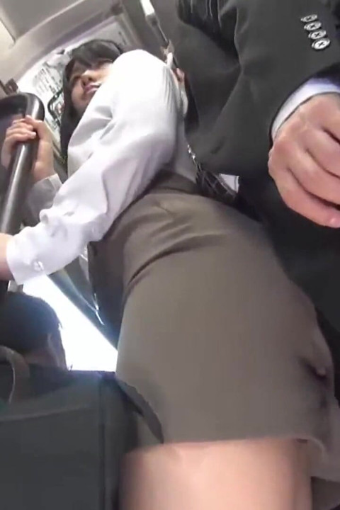 Crowded Bus Chaos. Her Lifted Miniskirt and Tight Curves Drive Every Passenger Wild - P9