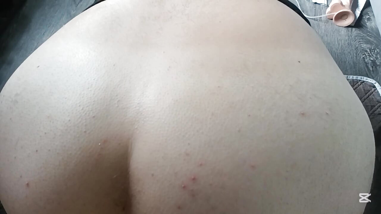 Cute small dick with condom cums in my ass