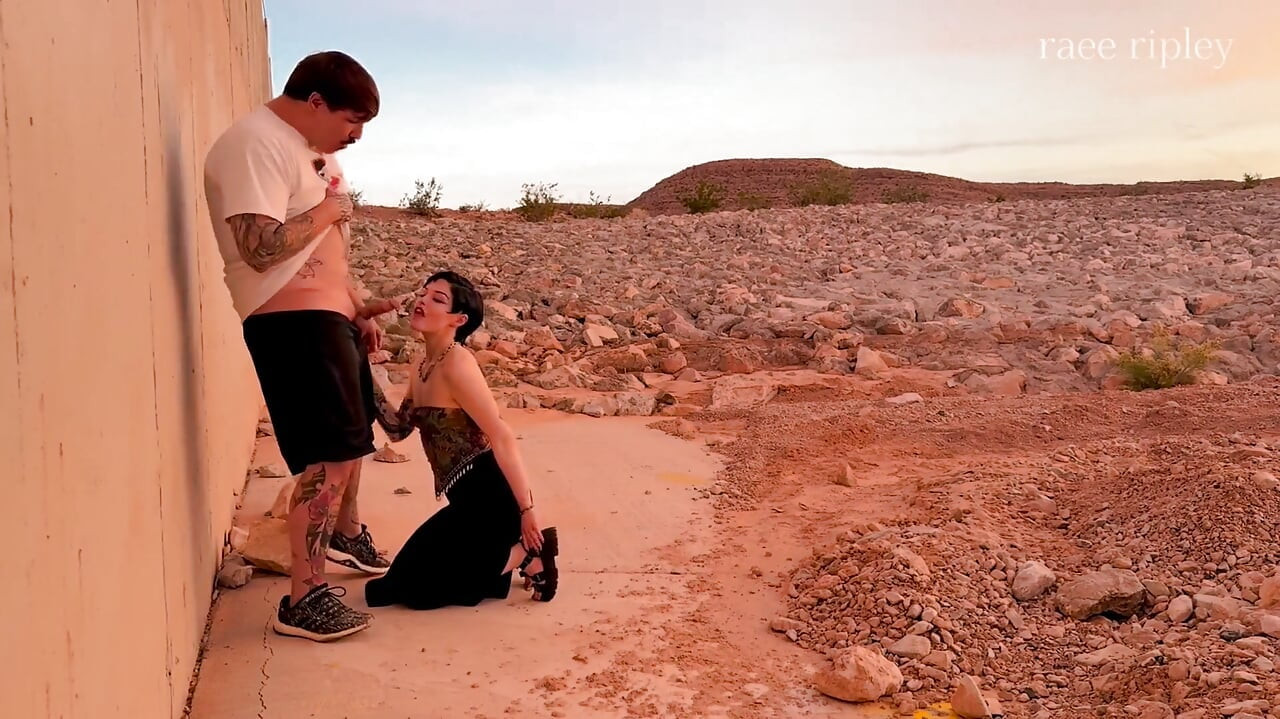Al aire libre descuidada cara follada w / Justanicecock