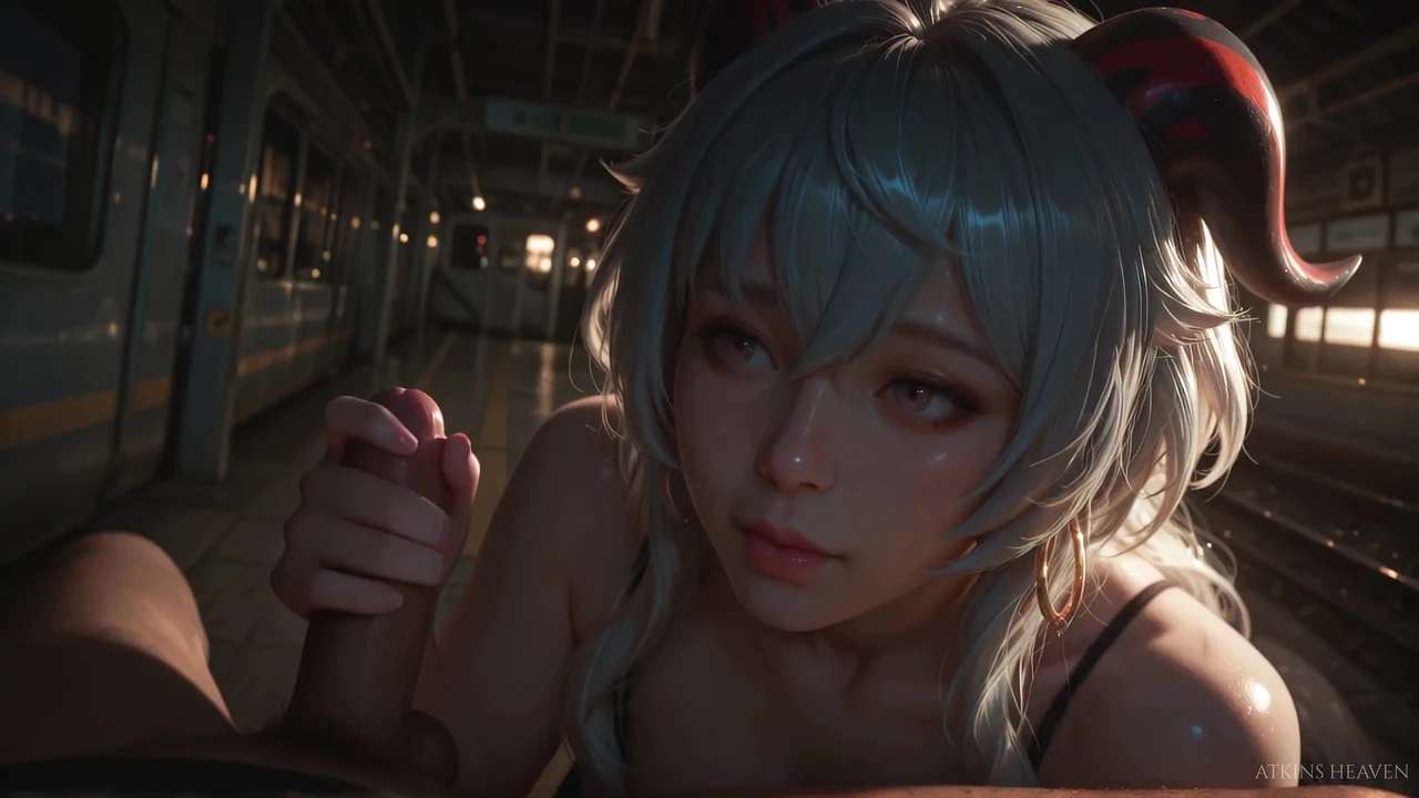 Devil Girl with Red Horns Waits at Train Station And She’s SO Wet! – ATKINS HEAVEN