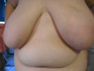 Funbags saggy huge natural boobs big sexy nipples play #1