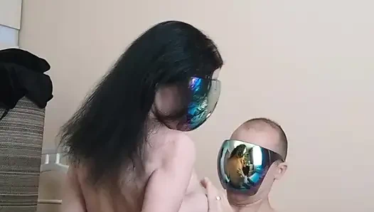 A lot of homemade sex with a skinny mature wife