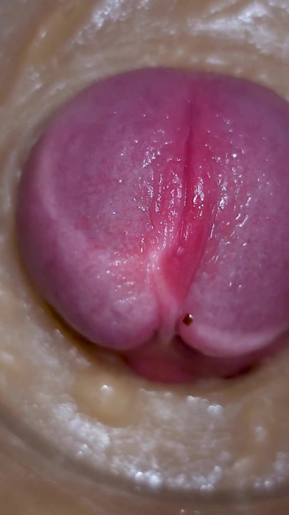 Extreme close up!  Injecting a large dose of sperm pussy toy Camera  4k | Clip 3