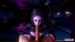 Tali Mass Effect делает минет в видео от первого лица
