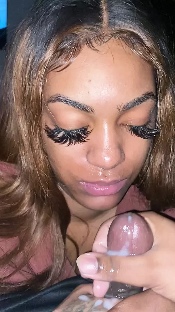 Head with unwanted cum in mouth