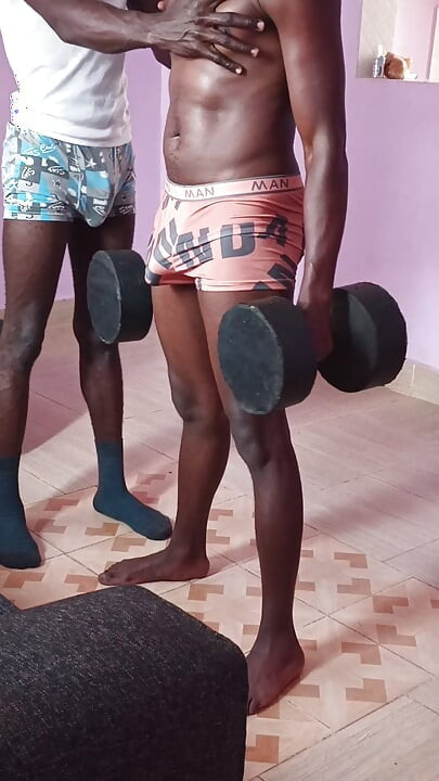 Having a Workout with My Dude