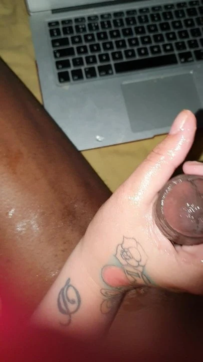 BBC oiled handjob job homemade couple