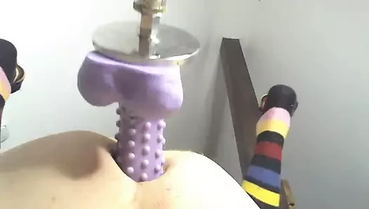 9 inç kirpi yapay penis ile anal lanet makine